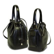 Red-Black - Black Handle Drawstring Bag