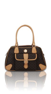 Brown - Fancy Barrel Handbag - RIONI ®