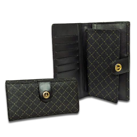 Black Checkbook Wallet RIONI