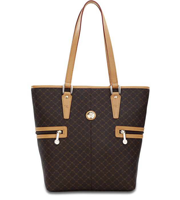 Rioni Signature Tall Shopper Tote Bag Brown