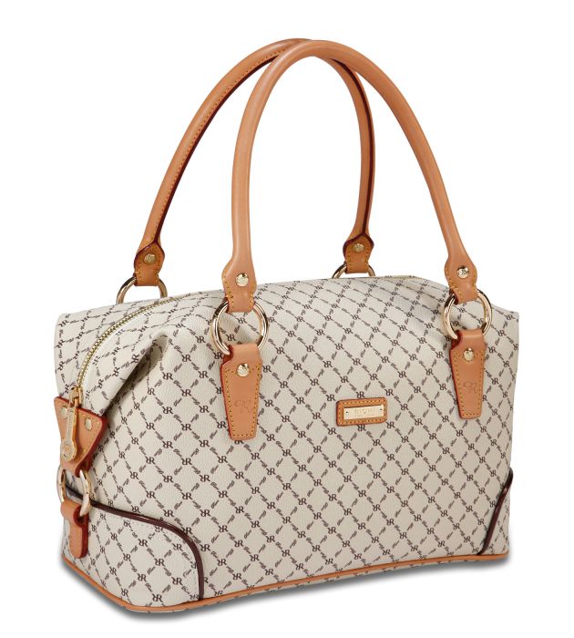 Women's Monogram Print Boston Bag