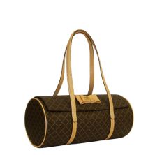 Brown - Fancy Barrel Handbag