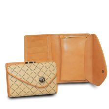 Beige - Medium Wallet w/ Clasp