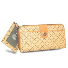 Beige - Zip-Around Long Wallet