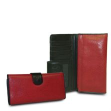 Red-Black - Red Checkbook Wallet