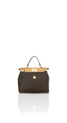 Brown - Fancy Barrel Handbag - RIONI ®