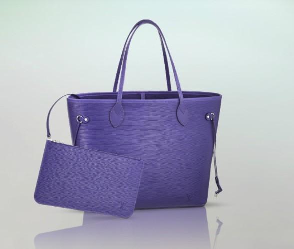 Louis Vuitton Neverfull MM Epi Leather Tote in Purple