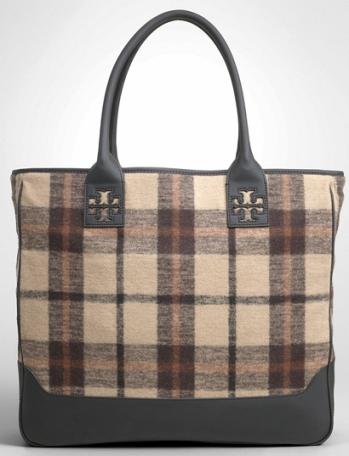 Tory Burch Plaid Tote