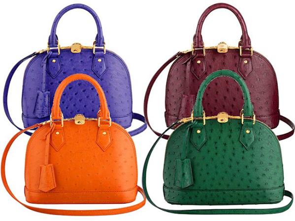 Louis Vuitton — Colorful Ostrich Alma for 2013