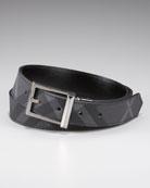 Burberry's "Reversible Charcoal Check Belt"