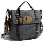 Badgley Mischka Top Handle Canvas Satchel
