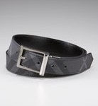 Burberry's "Reversible Charcoal Check Belt"